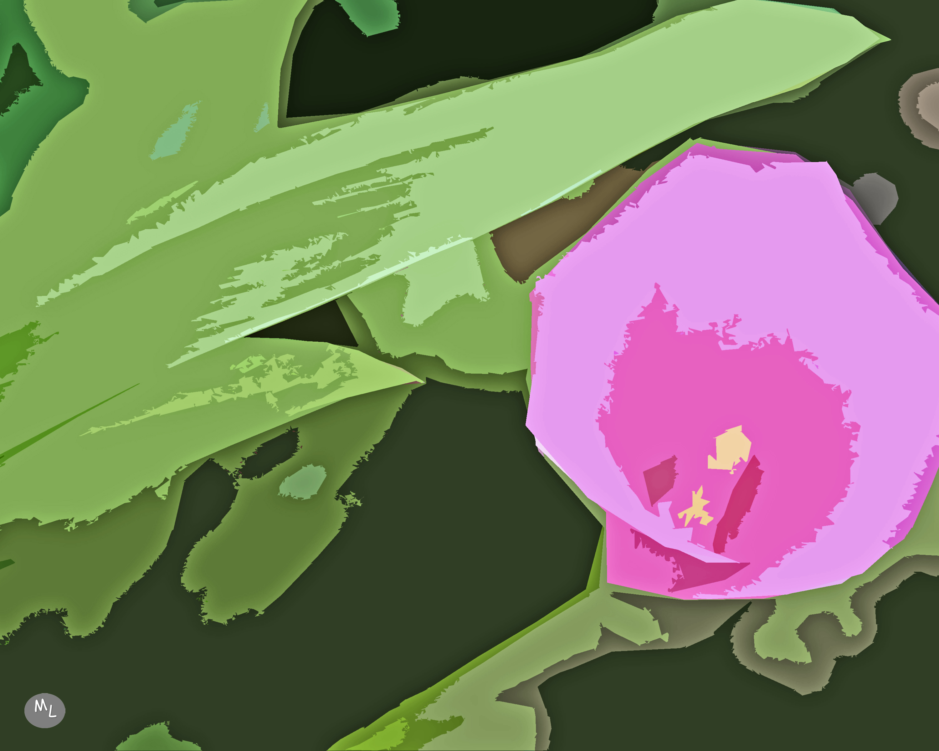 Flower bloom — 20 x 16 manipulated photo art by Mike Lisagor
